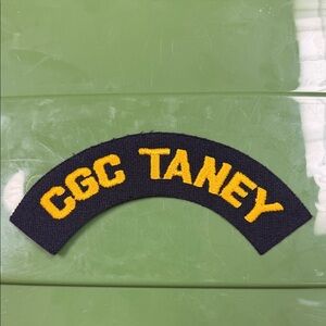 CGC Taney embroidered Naval Patch with Yellow Lettering